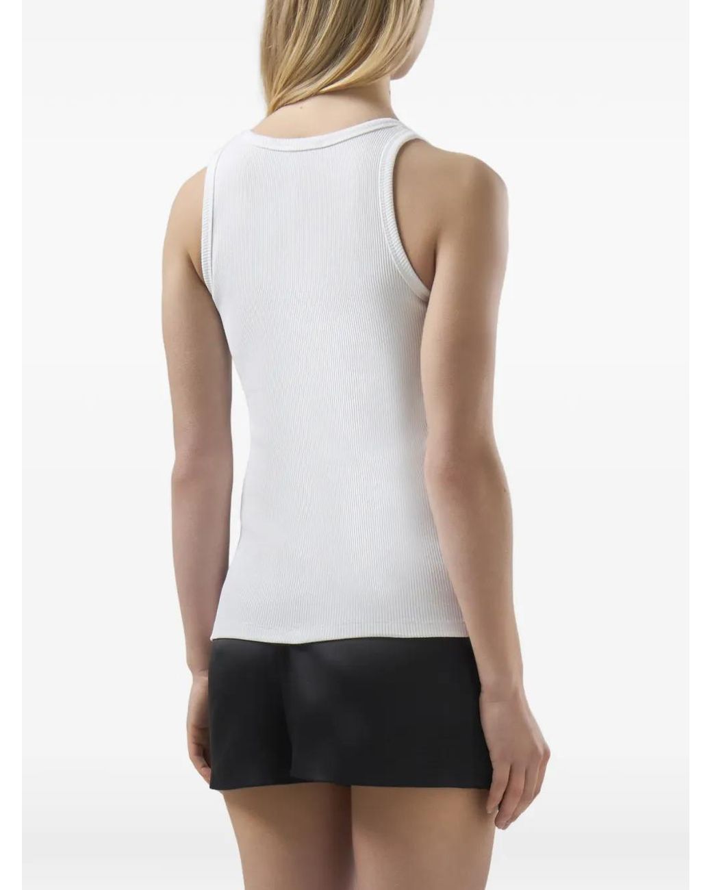 Gcds White Logo-Embroidery Tank Top