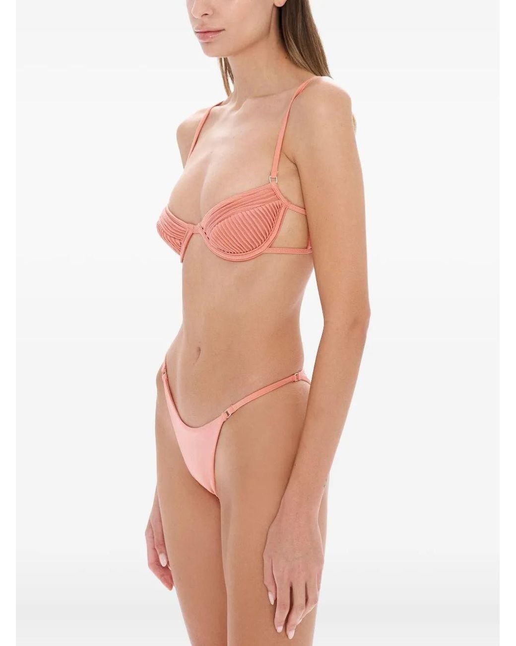 Selia Richwood Pink Amy Ruched Bikini
