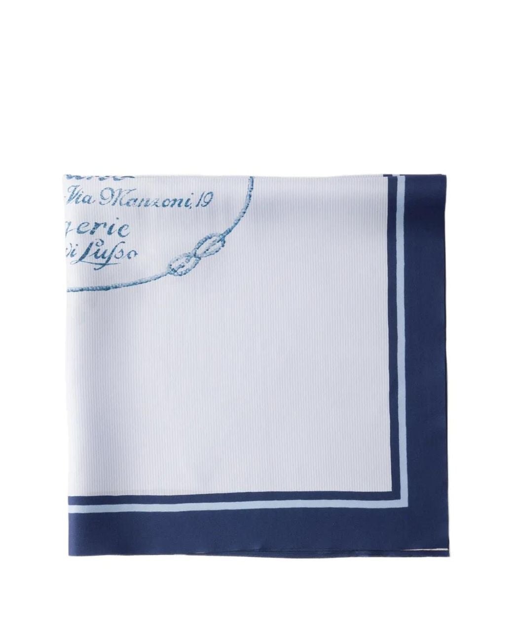 Fular De Sarga Aestampado Prada de hombre de color Blue