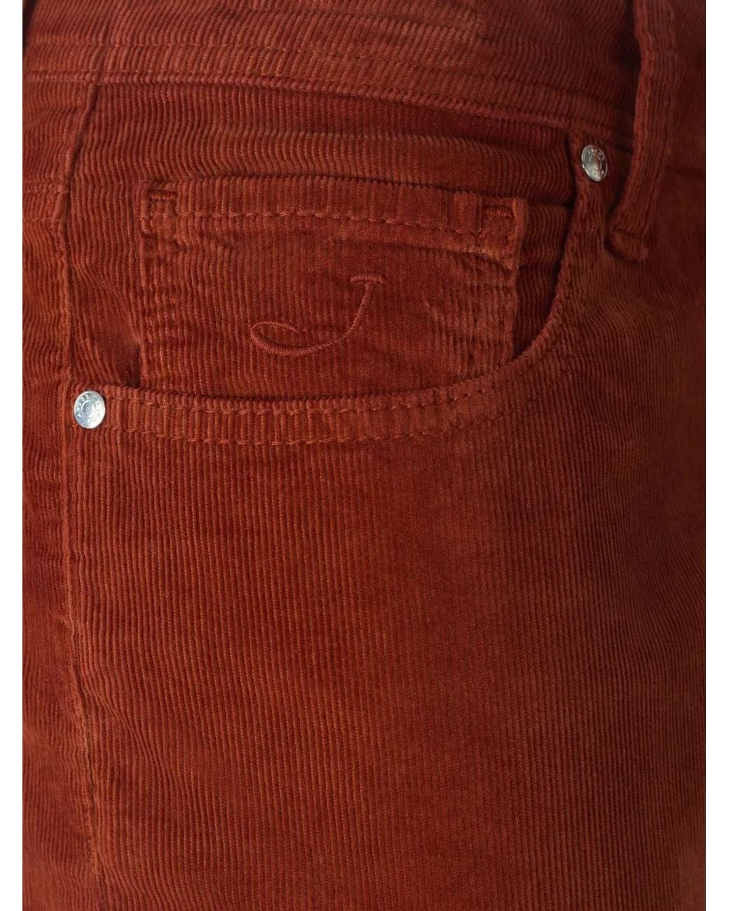 Jacob Cohen Red Corduroy Trousers for men