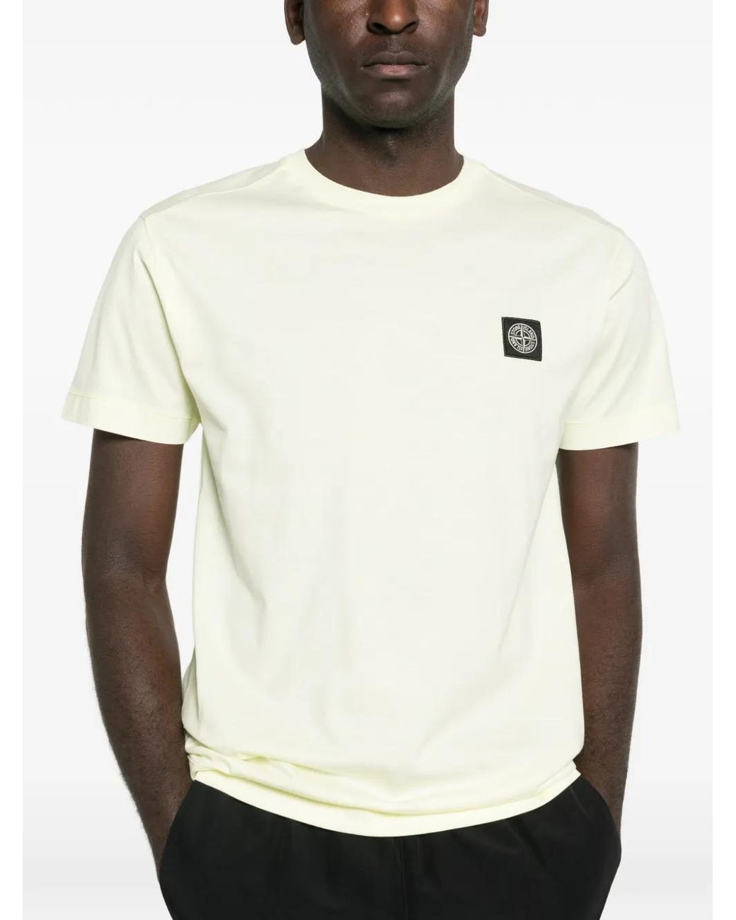 Stone Island White 2100027 60/2 Cotton Jersey T-Shirt for men