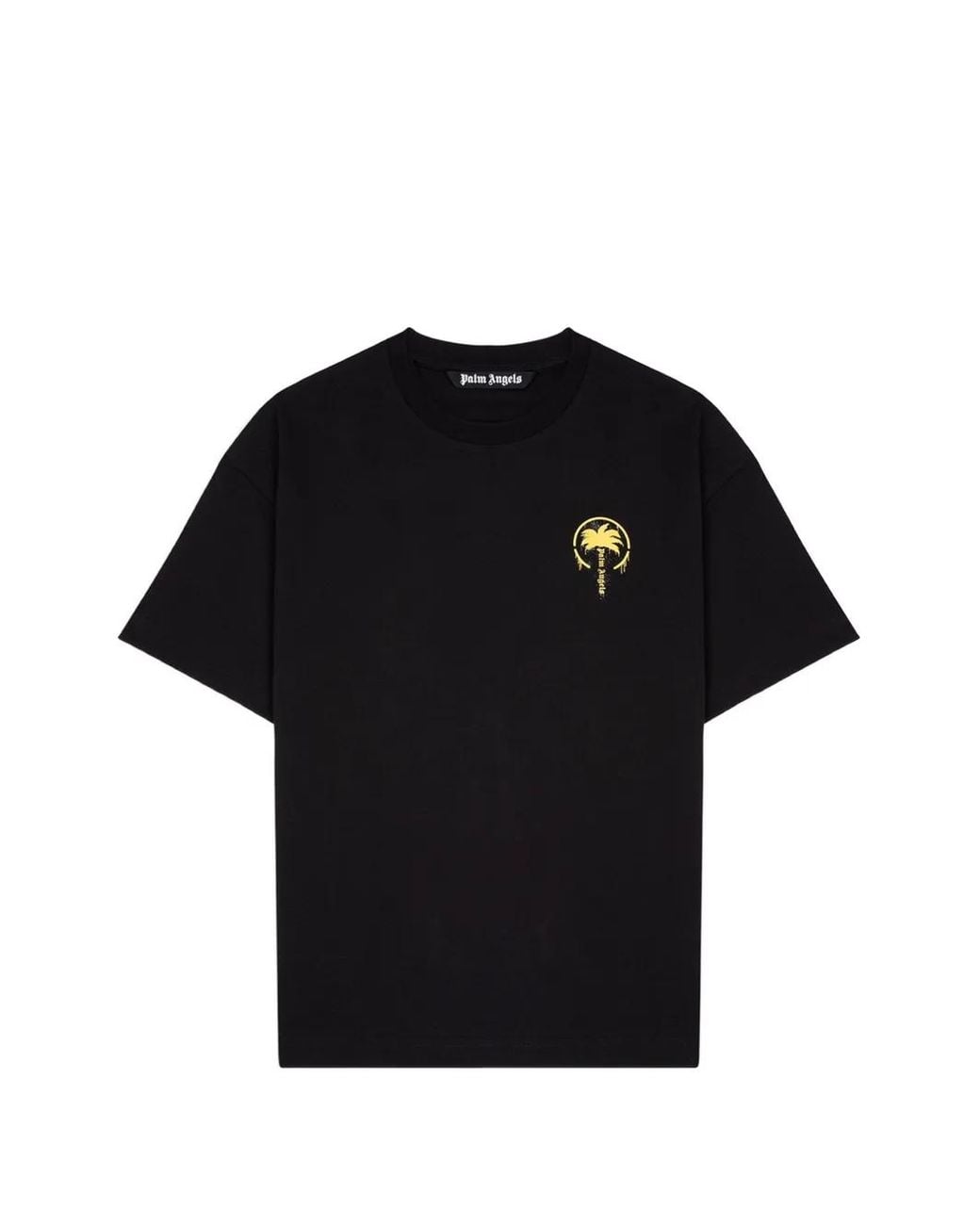 Palm Angels Black X Dubai Logo-Print Cotton T-Shirt for men