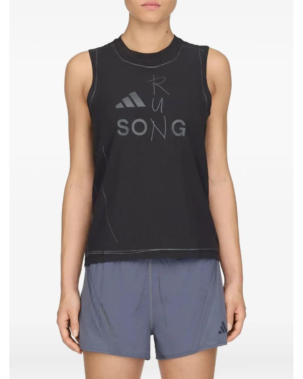 Adidas Blue Adi365 Sftm Running Tank Top