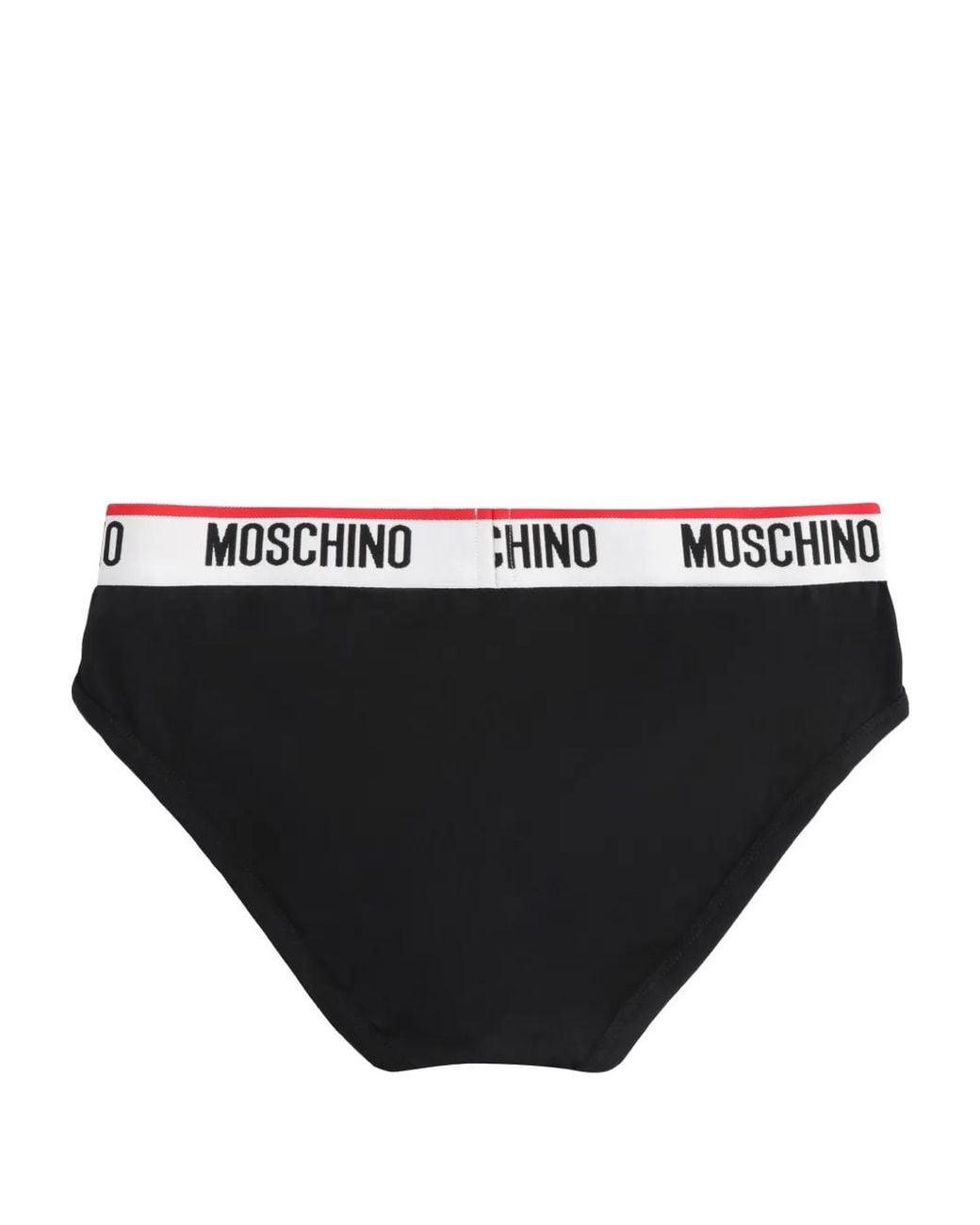 Moschino Black Logo-Strap Briefs (Set Of Two) for men
