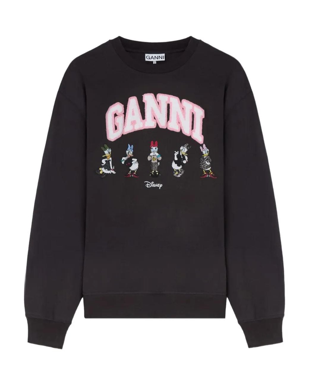 Ganni Black X Disney Daisy Duck Sweatshirt