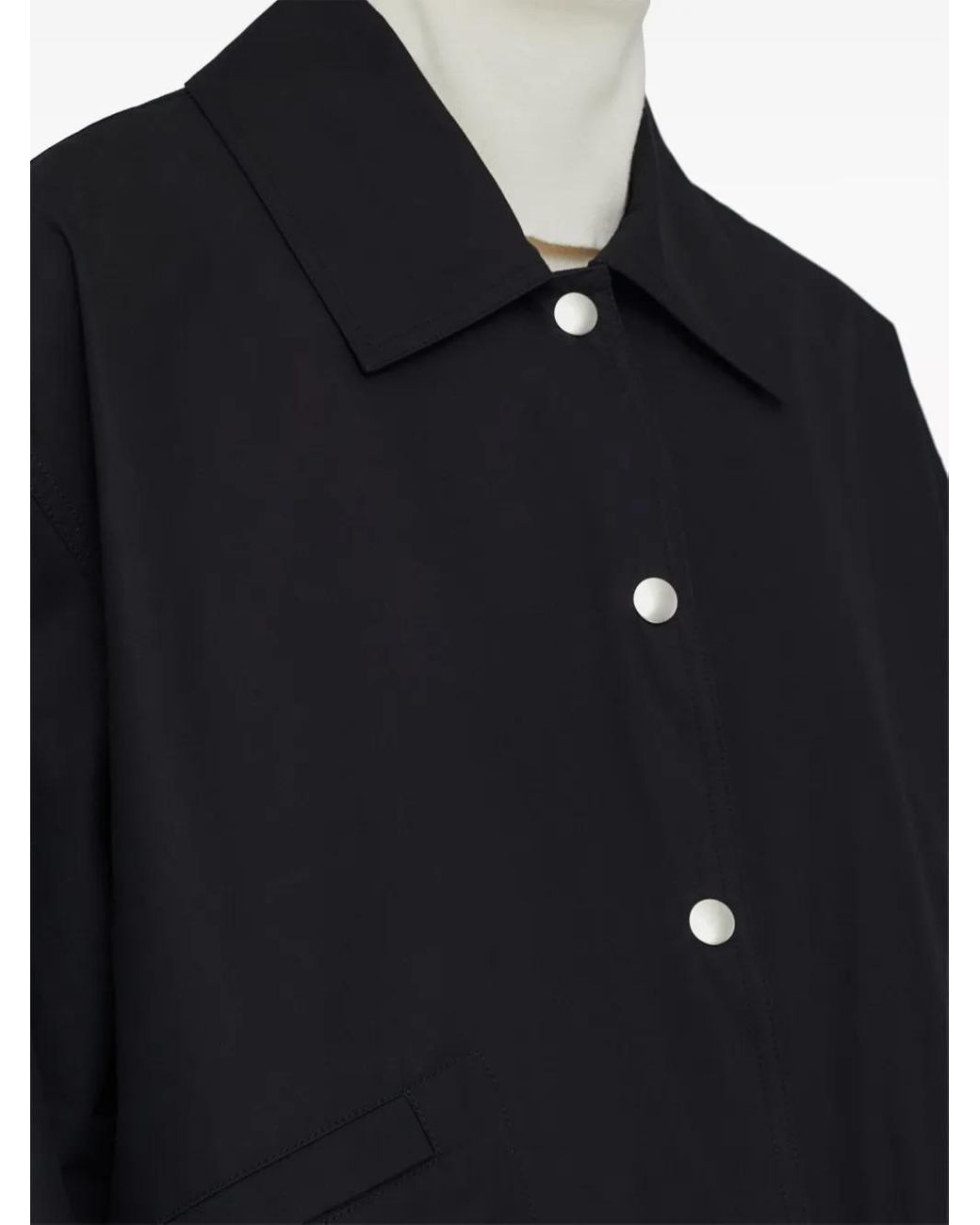 Jil Sander Black Logo Cotton Jacket