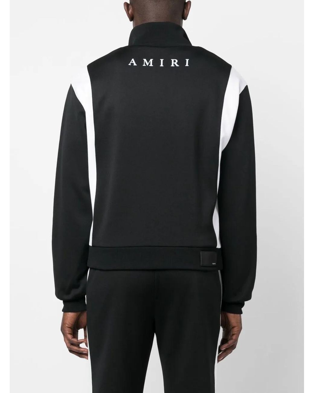 Amiri Black Logo-Print Zip-Up Sweatshirt for men