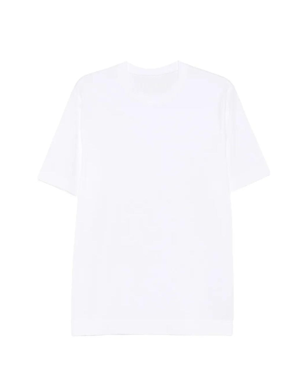 Circolo 1901 White Crew-Neck Short-Sleeve T-Shirt for men