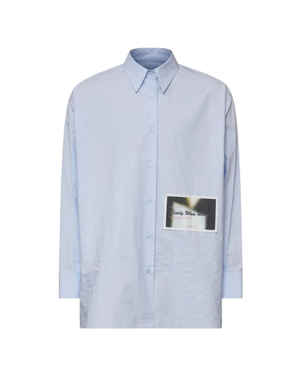 MM6 by Maison Margiela Blue Graphic-Print Button-Down Shirt for men