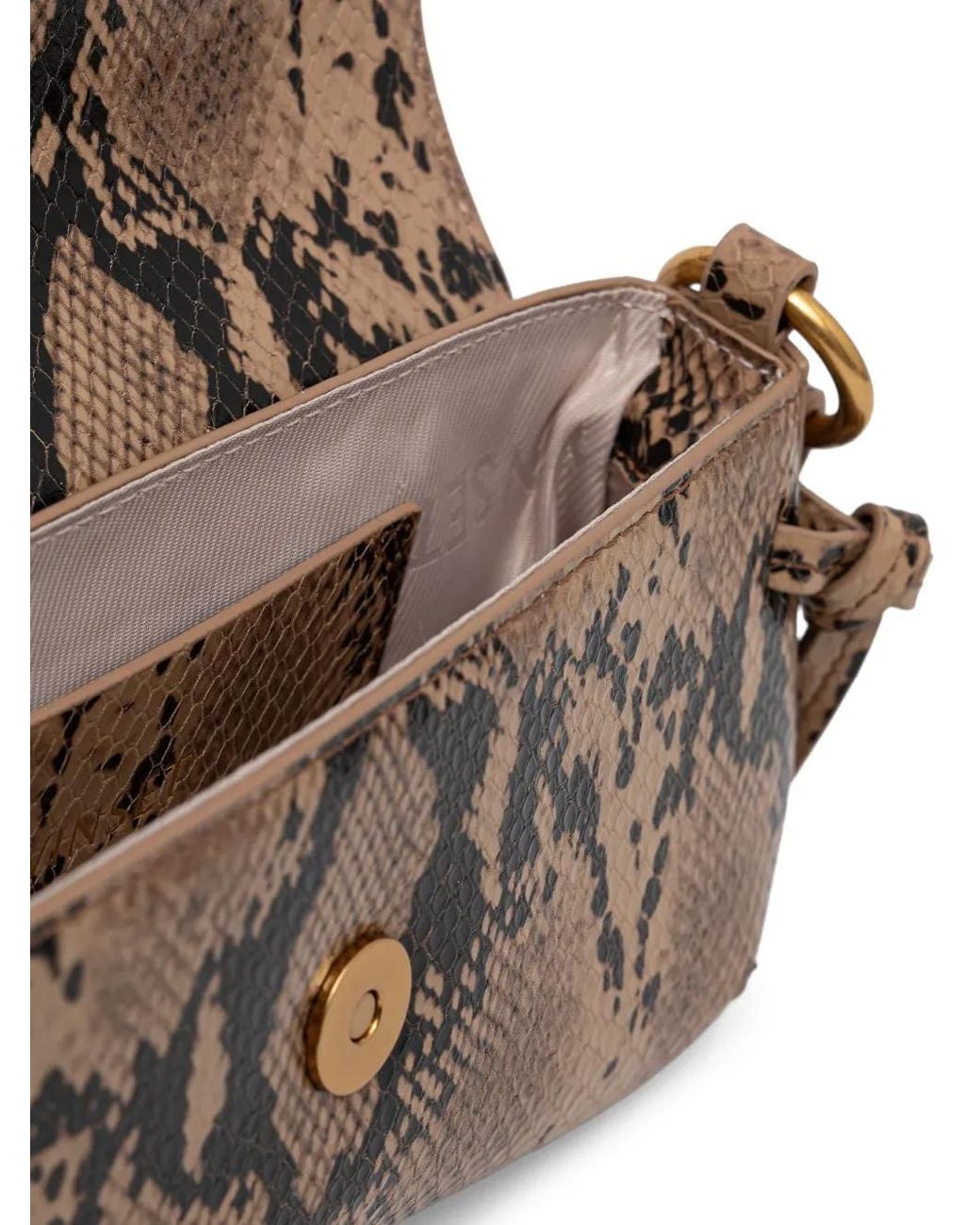 Twinset Natural Snakeskin-Effect Shoulder Bag