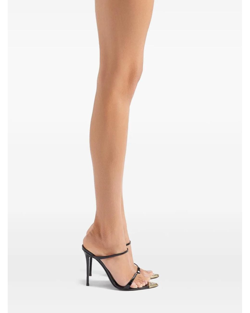Giuseppe Zanotti Black Intriigo Jewelry 105 Sandals