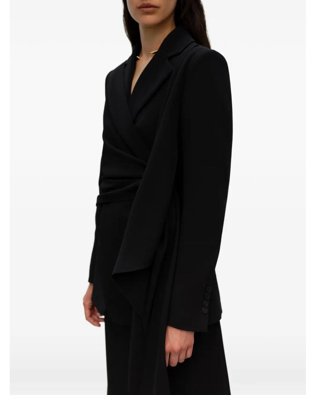 ELY ELY Black Draped Blazer