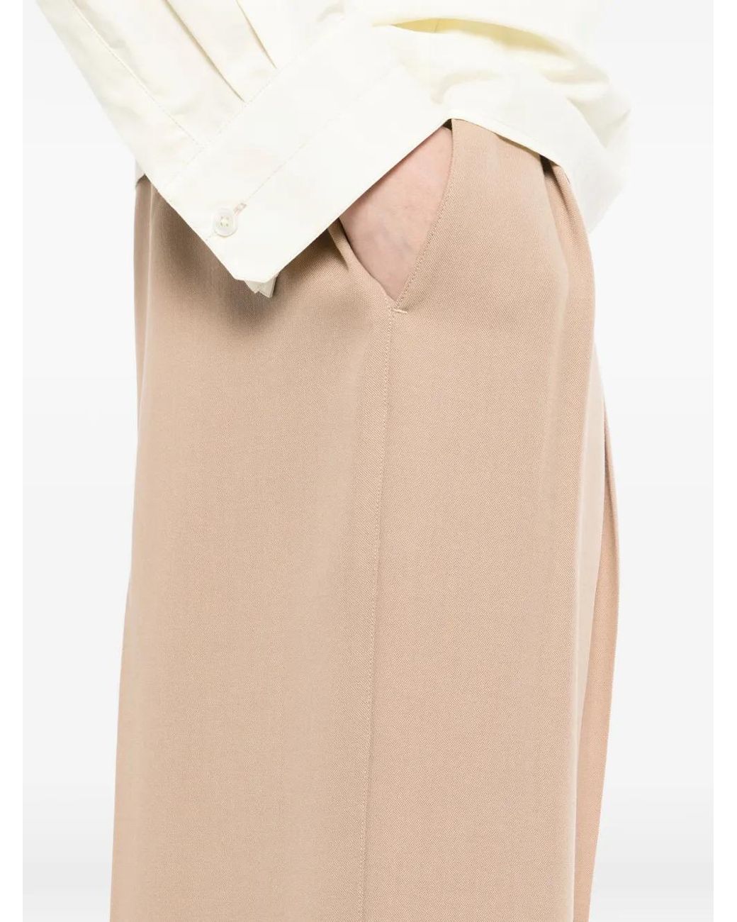 James Perse Natural Pleated Trousers