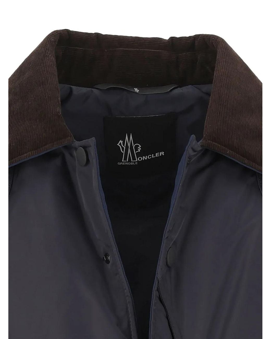 Moncler Blue Louron Corduroy-Collar Jacket for men