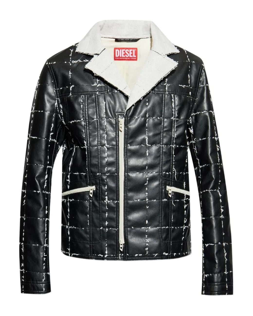 DIESEL Black Faux Fur & Shearling Jackets for men