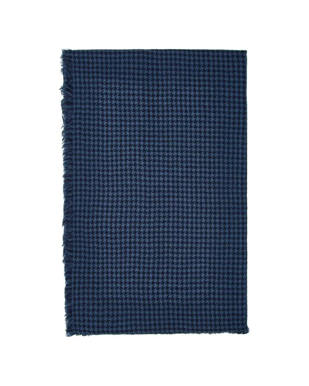 Faliero Sarti Blue Écharpe Zanina À Motif Pied-De-Poule