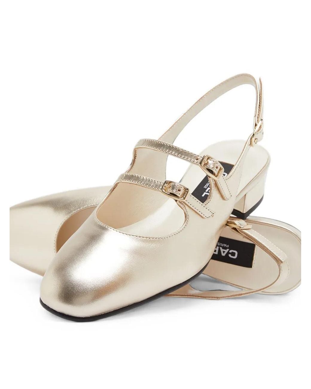 CAREL PARIS White Escarpins Peche À Double Bride Arrière