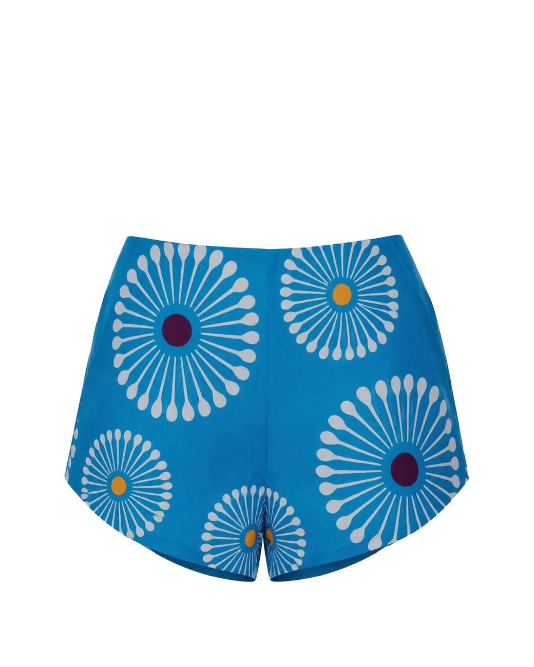 Cala De La Cruz Blue Bahamas Floral-Print Shorts