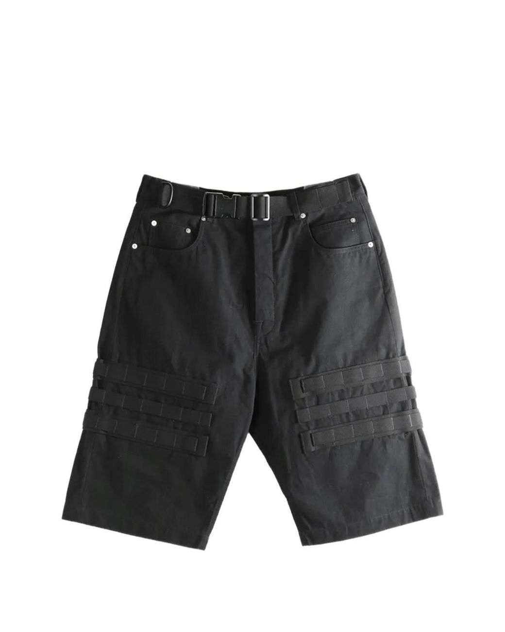 Rick Owens Gray Geth Belted Cargo Shorts for men