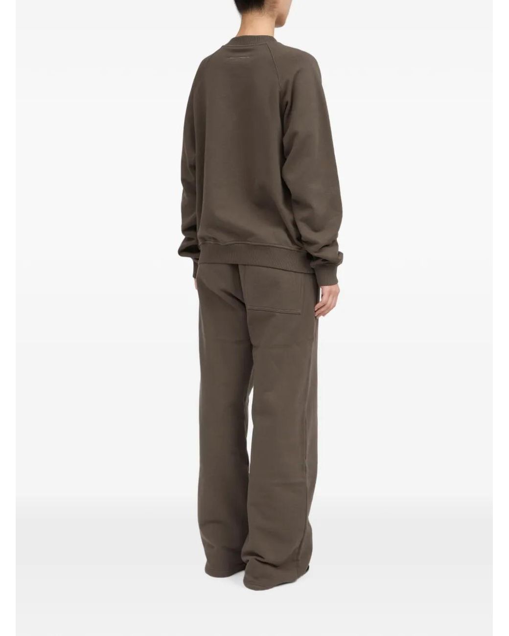 MM6 by Maison Margiela Brown Logo-Print Sweatshirt