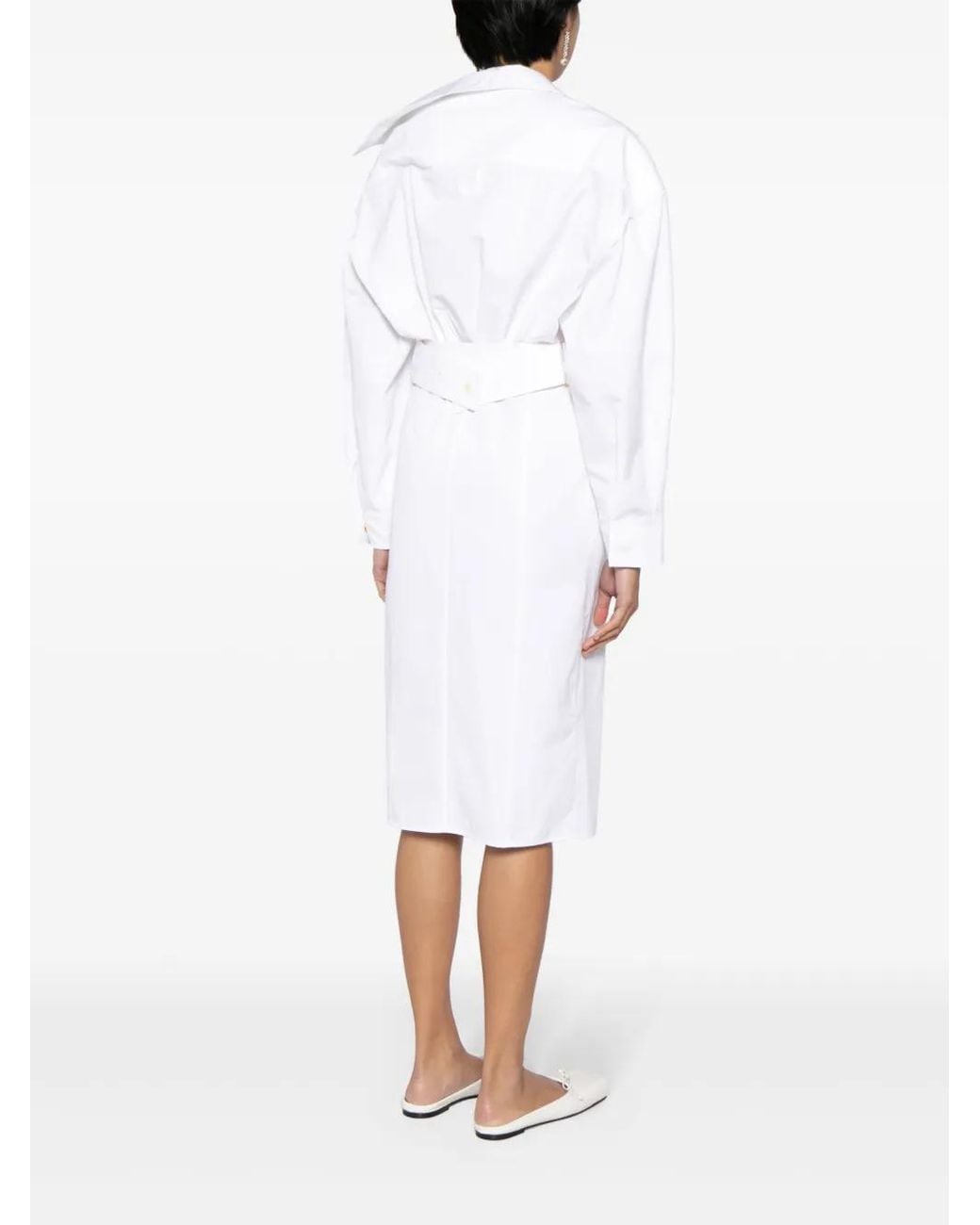 Jacquemus White La Robe Chemise Dress