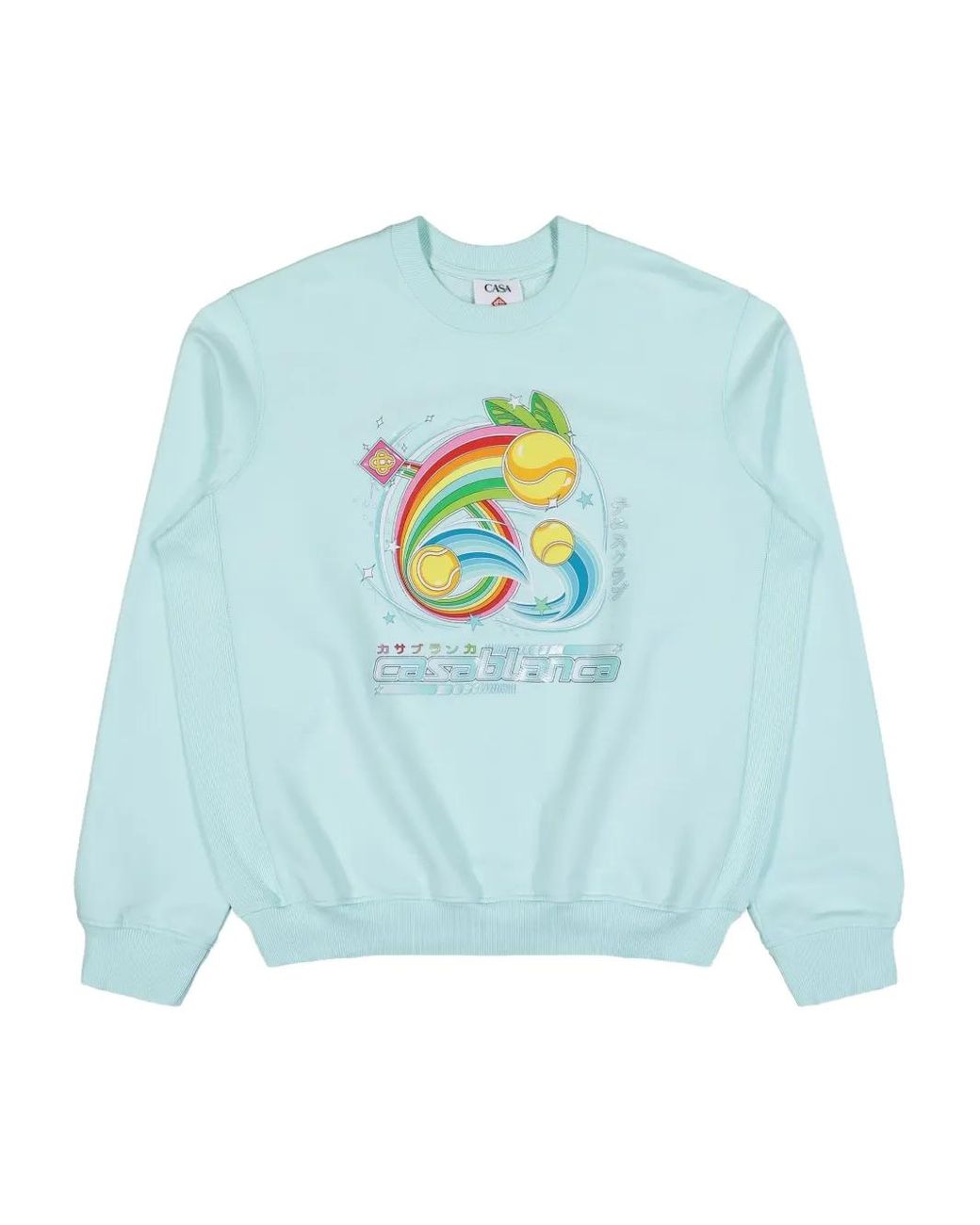 Casablanca Blue Manga Tennis Ball Sweatshirt for men