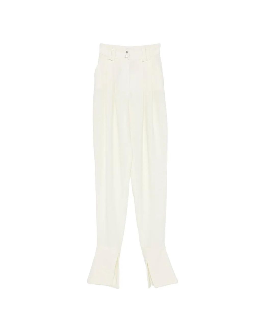 Vestiaire d'un Oiseau Libre White Vector Split-Cuff Trousers