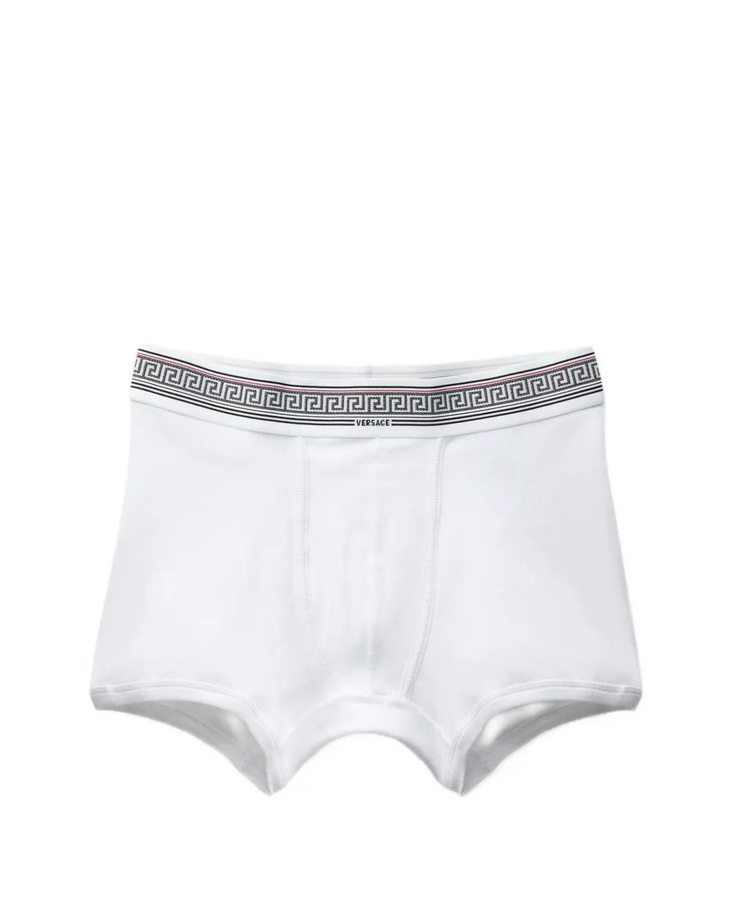Versace White Ribbed Cotton-Jersey Trunks for men