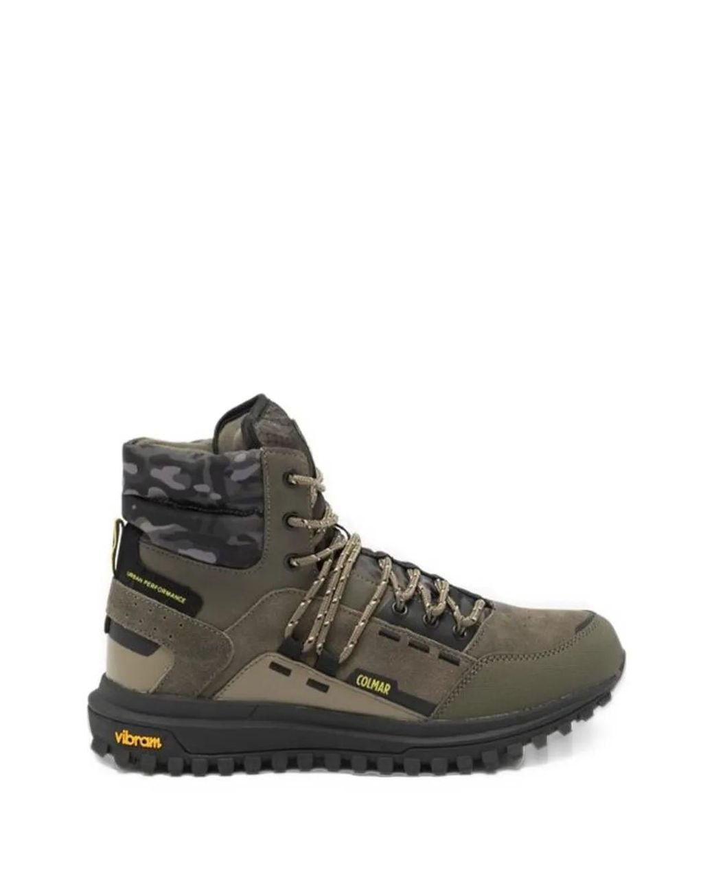 Colmar Black Camouflage-Print Panelled Boots for men