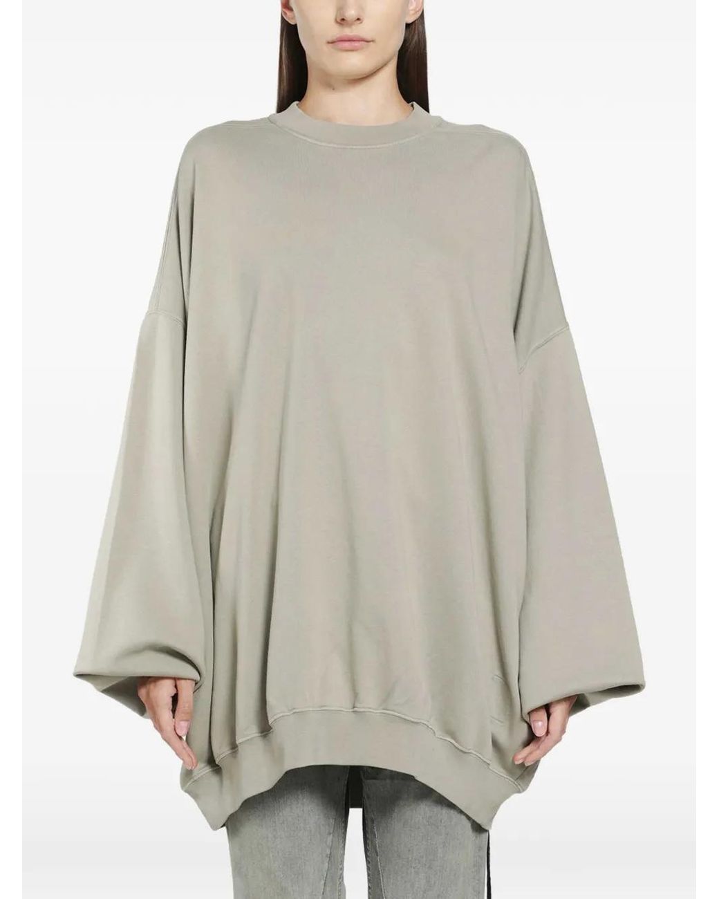Rick Owens Gray Hun Oversized Sweatshirt
