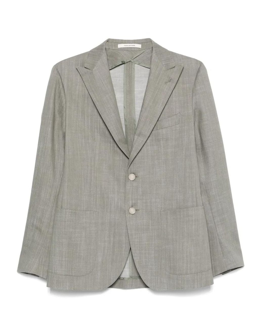 Blazer De Sarga Tagliatore de hombre de color Gray