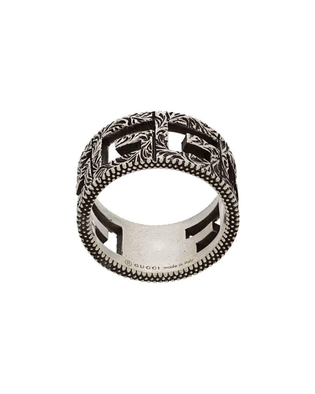 Gucci G Cube Ring in Silver (Metallic 