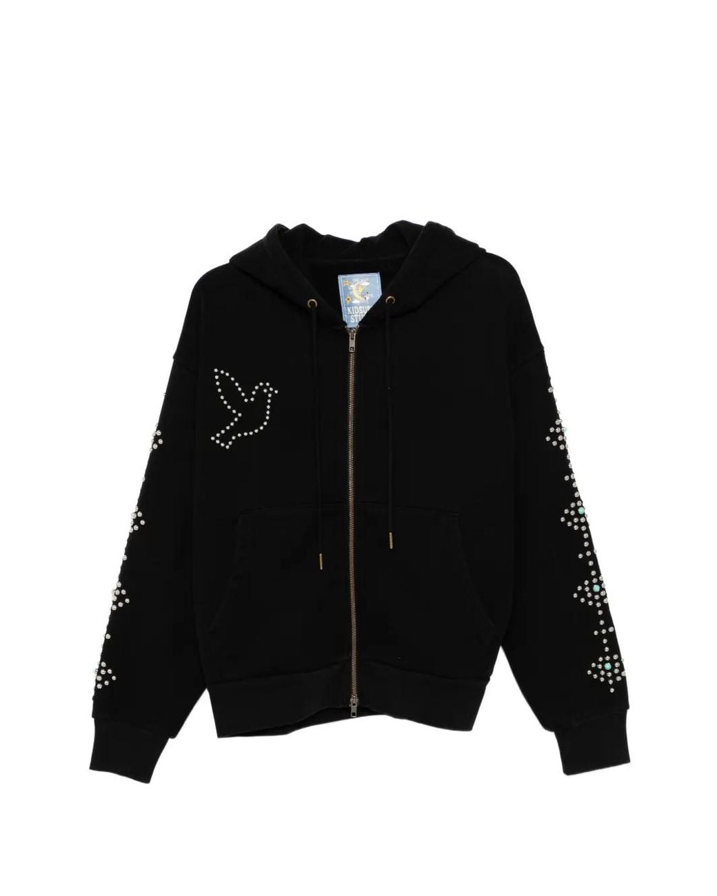 Kidsuper Black Dove & Eye Stud-Embellished Hoodie for men