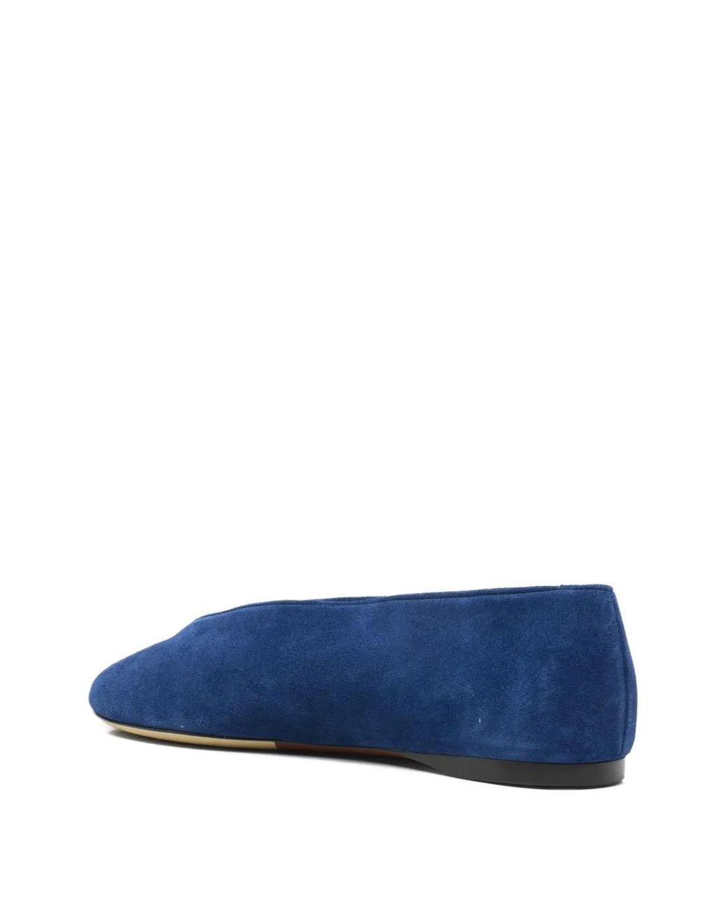 Moschino Blue Suede Ballet Flats