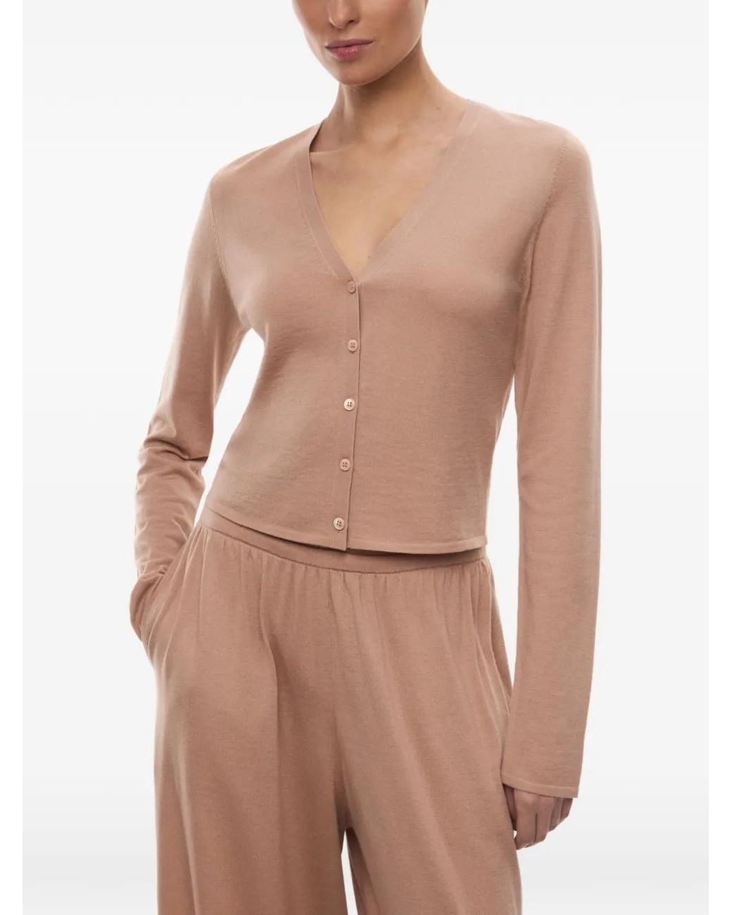 12 STOREEZ Pink Camelia V-Neck Cardigan