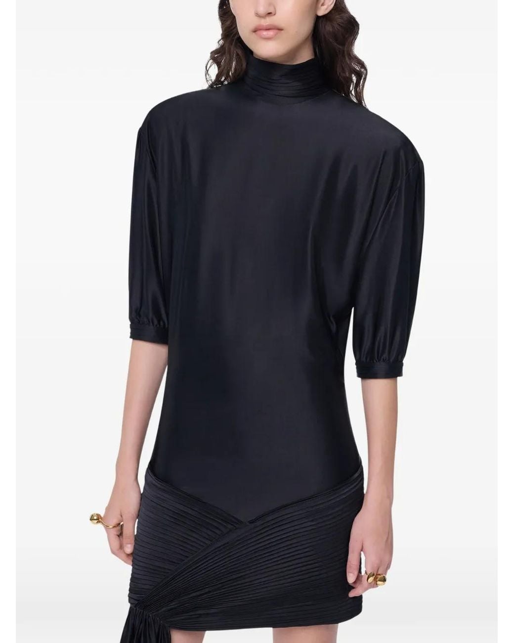 Rabanne Blue Mini Dress With Ruched Details