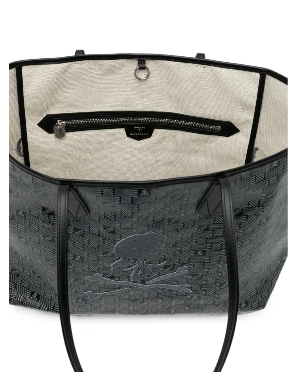 Mastermind Japan Black Skull-Print Tote Bag for men