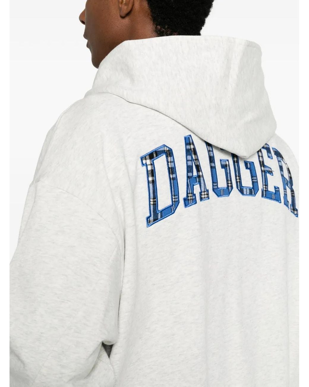 DAGGER White Hoodie Réversible À Patch Logo for men