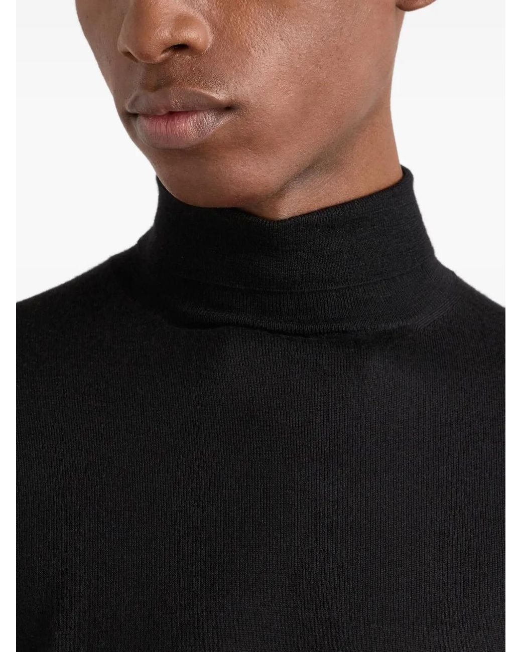 Jersey Con Cuello Alto Prada de hombre de color Black