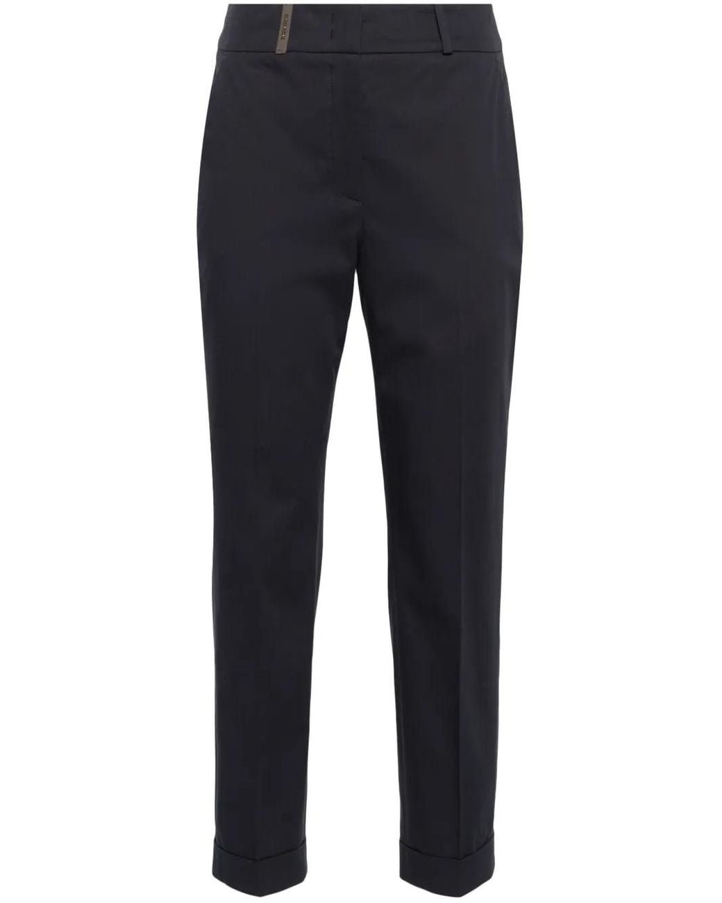 Peserico Blue Cropped Trousers