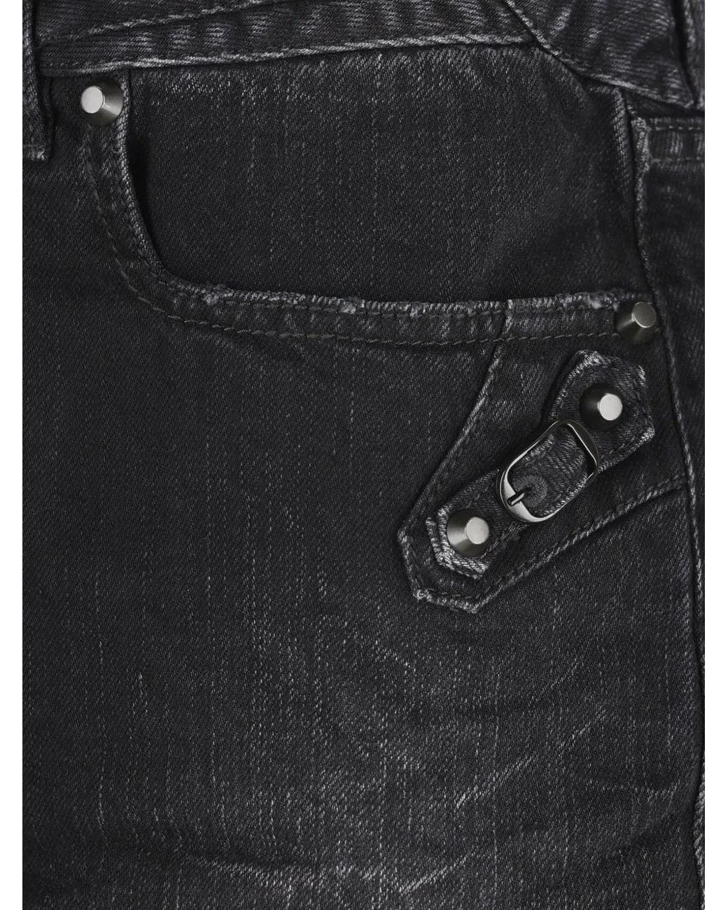 Balenciaga Black Distressed Raw-Hem Mini Skirt