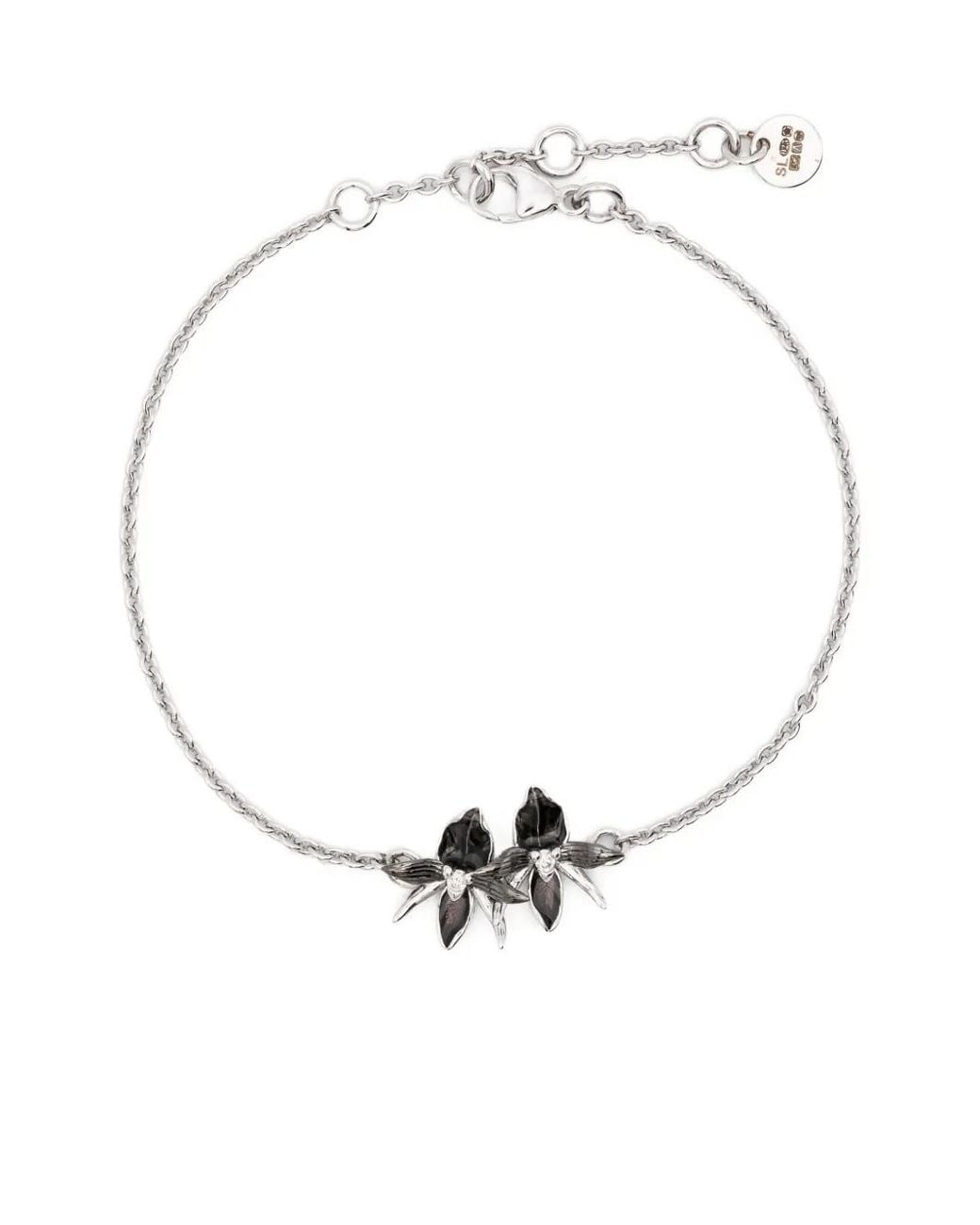 Shaun Leane White Diamond Orchids Bracelet