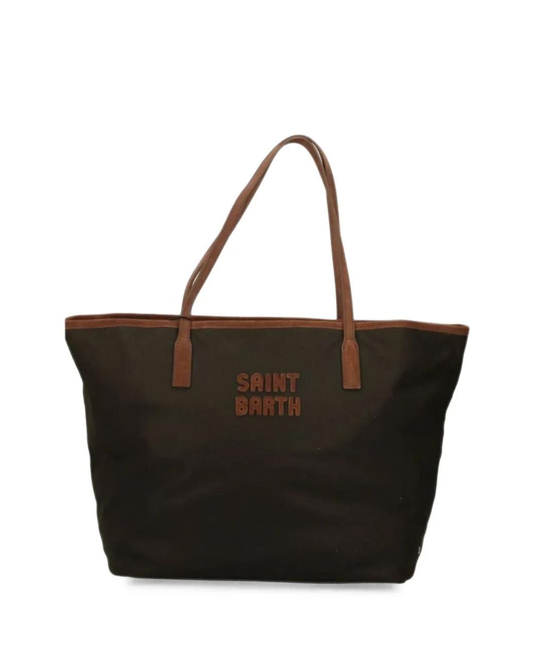 Mc2 Saint Barth Black City Logo-Appliqué Tote Bag