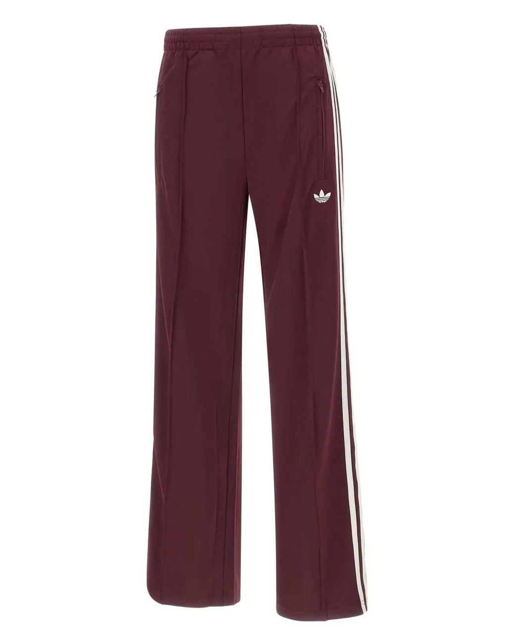 Adidas Red Firebird Side-Stripe Track Pants