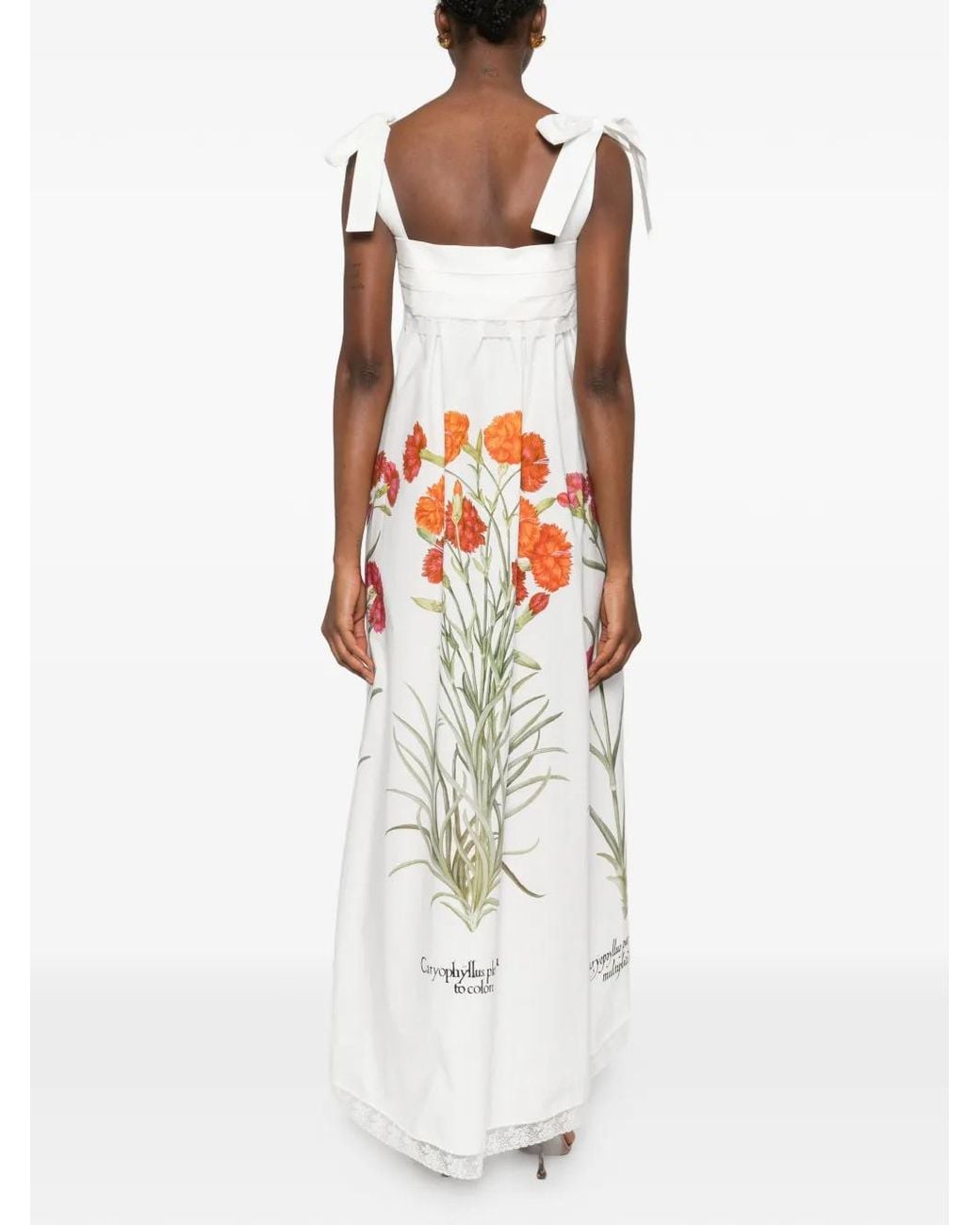 Alberta Ferretti White Printed Cotton Dress