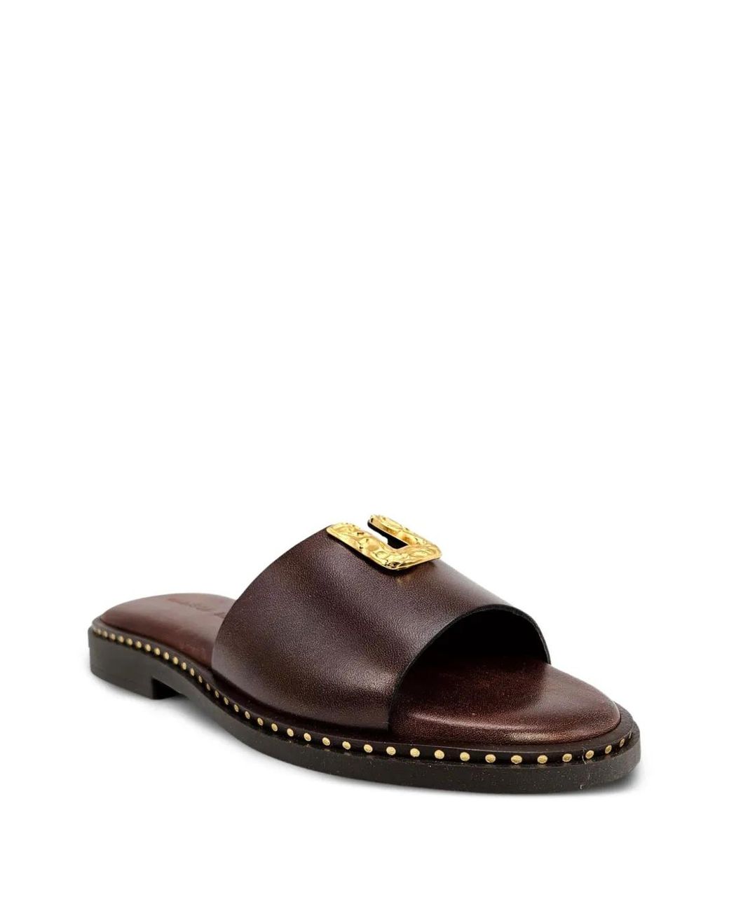 Madison Maison Brown Hammered-Hardware Sandals