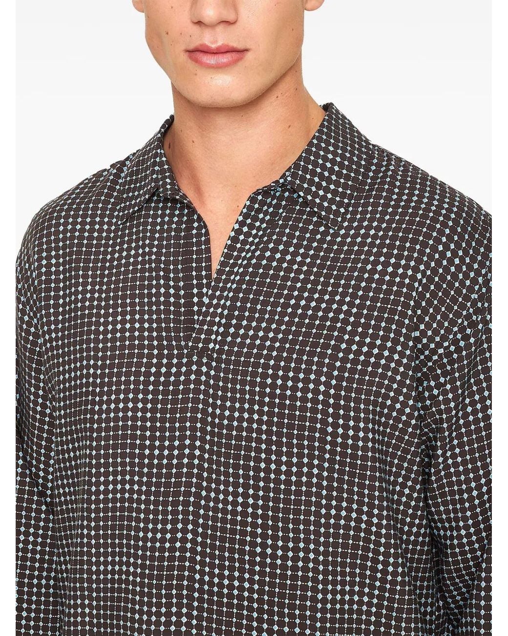 Orlebar Brown Blue Ridley Tiescape Shirt for men