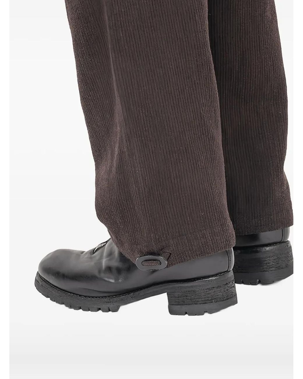 Jan Jan Van Essche Gray Corduroy Elasticated Trousers for men