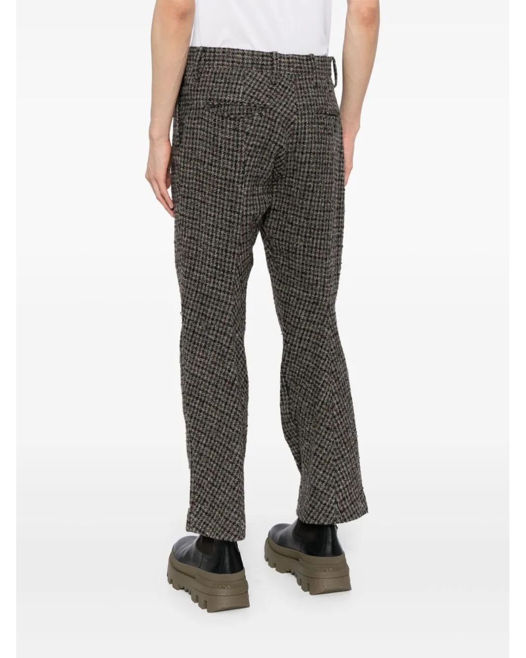 Doublet Gray Zombie Silhouette Tweed Trousers for men