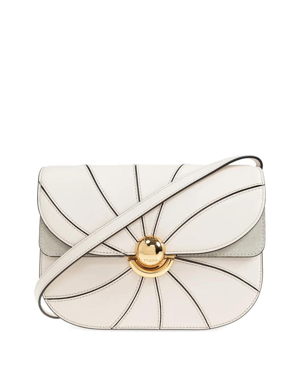 Furla Lock Furla Sfera Panel Design Turn Lock Small Tote Bag in Natural | Lyst